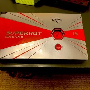 *NIB* Callaway Superhot BOLD Red Golf Balls – 15